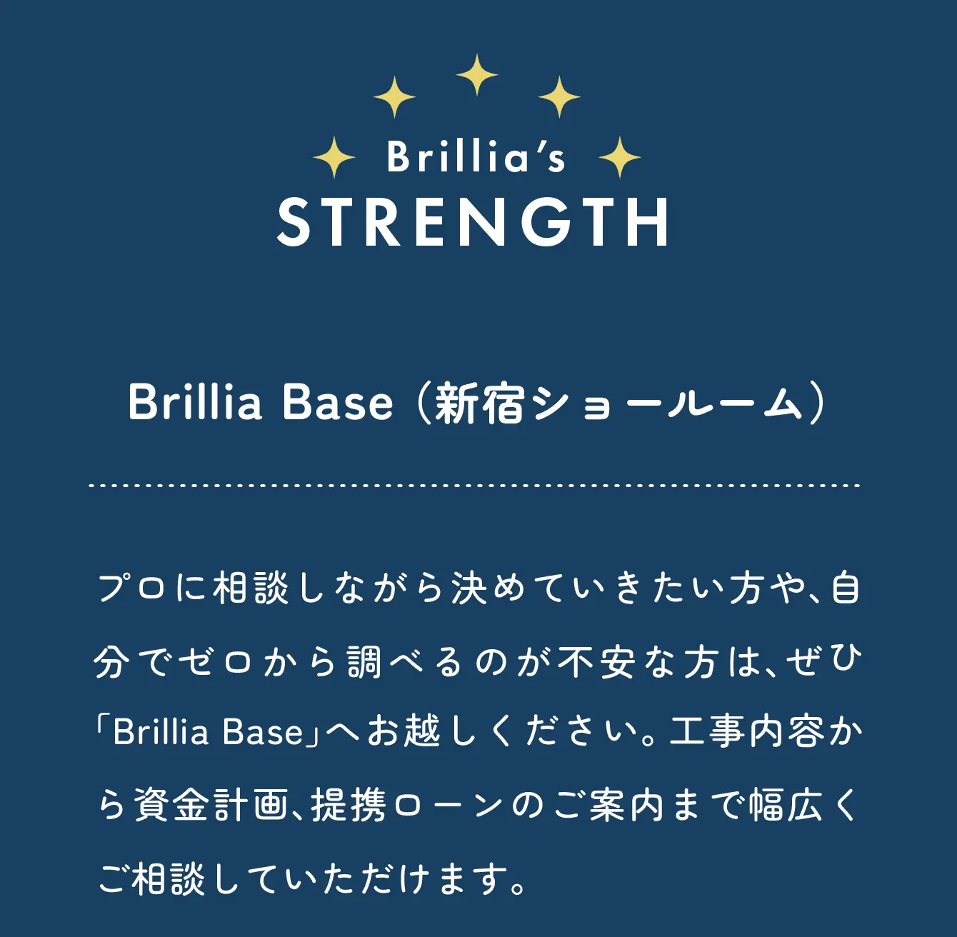 Brillia's strength Brillia Base 新宿ショールーム